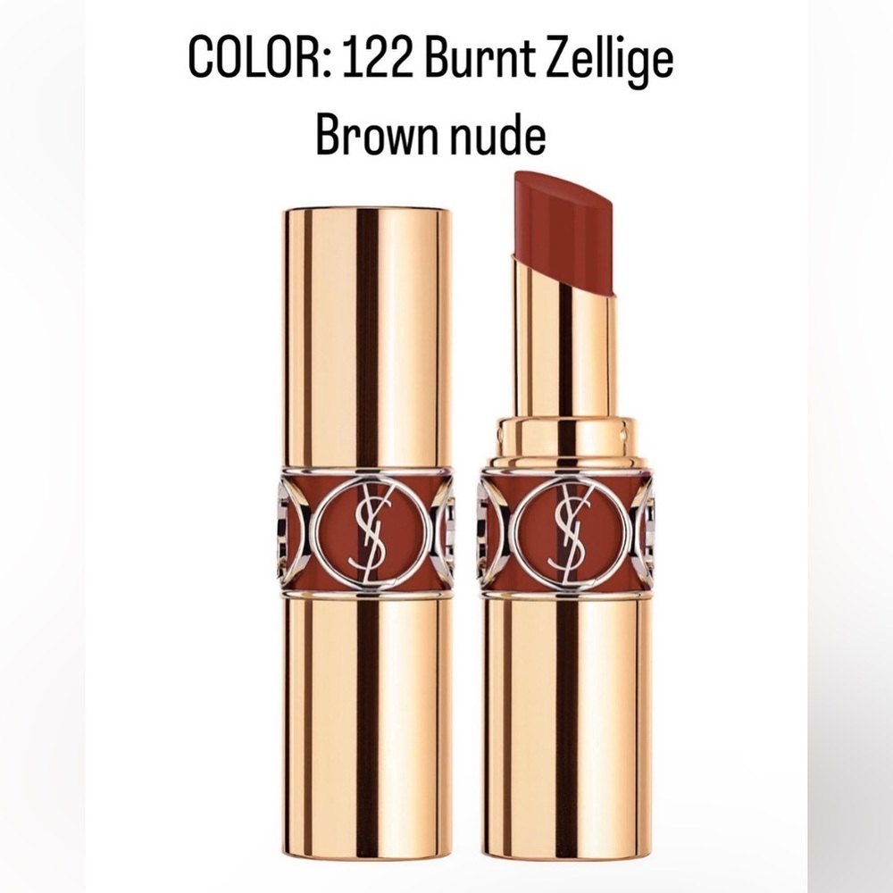 💋YSL Rouge Volupté Shine Lipstick Balm - 122 Burnt Zellige